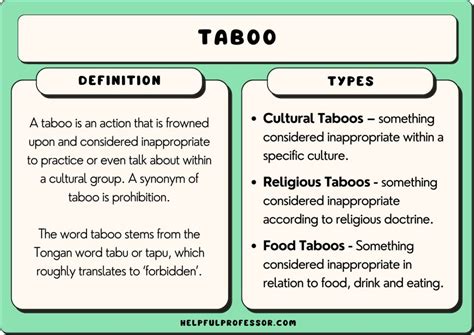 tabo com|social taboos examples.
